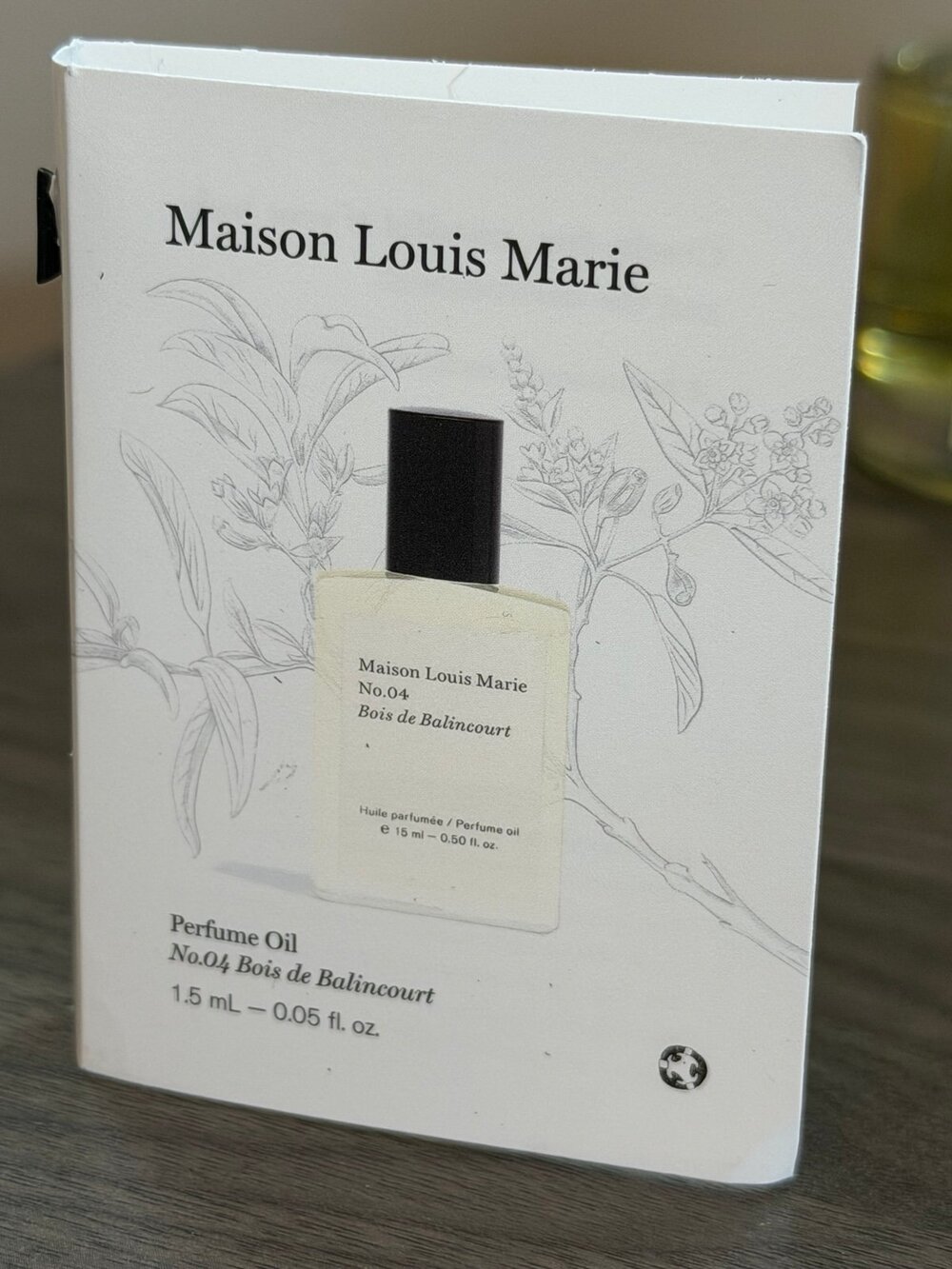 Maison Louis Marie No.04 Bois de Balincourt Perfume Oil 1.5mL NEW